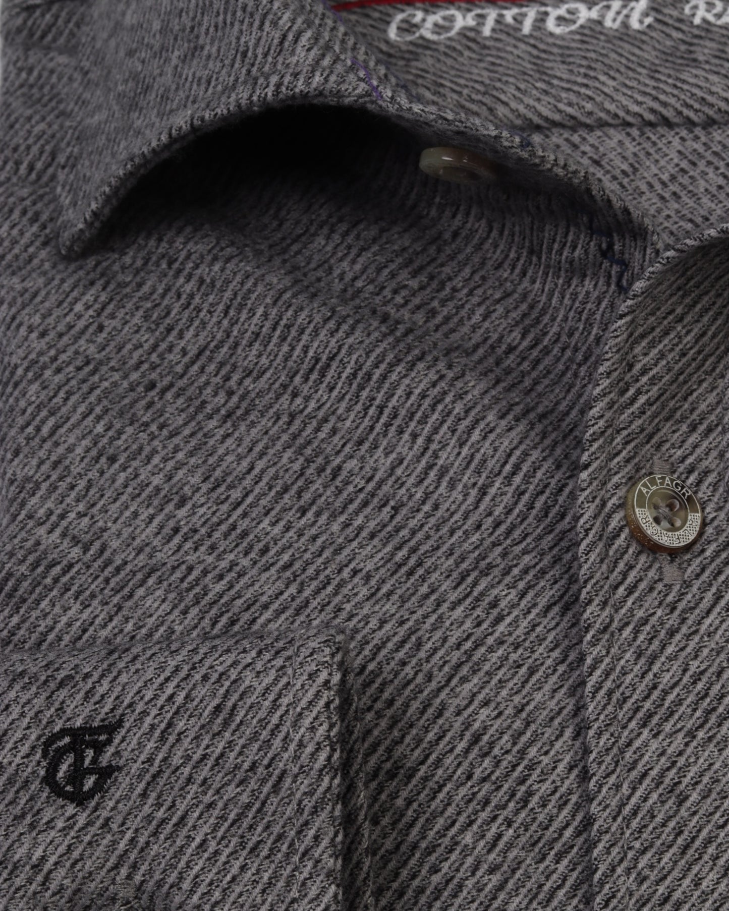 White Grey Wool Shirt