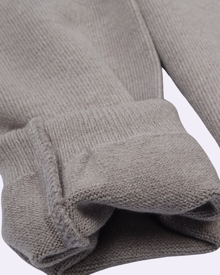 White Grey Trico Pullover Half Zipper