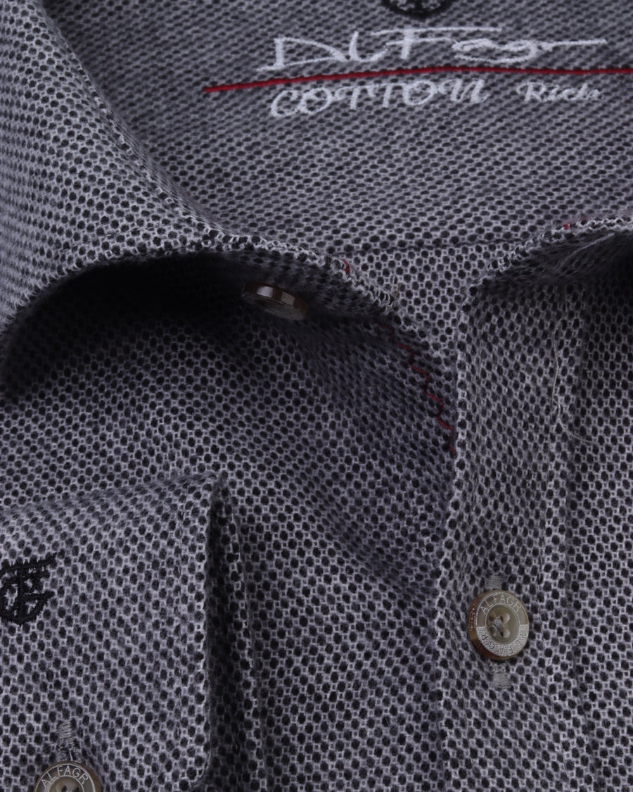 Grey Wool Shirt - Big Size