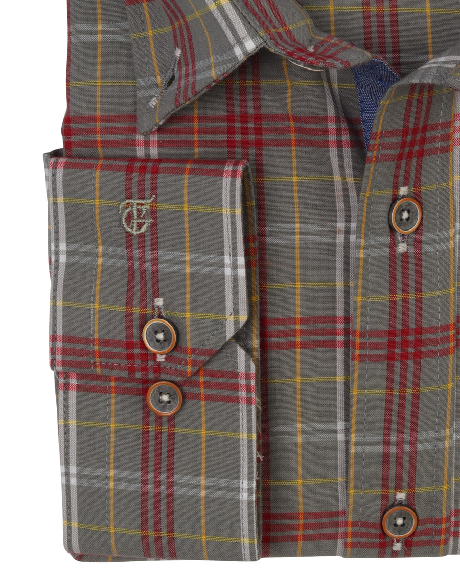 Maroon Long Sleeve Shirt Pure Cotton - BigSize