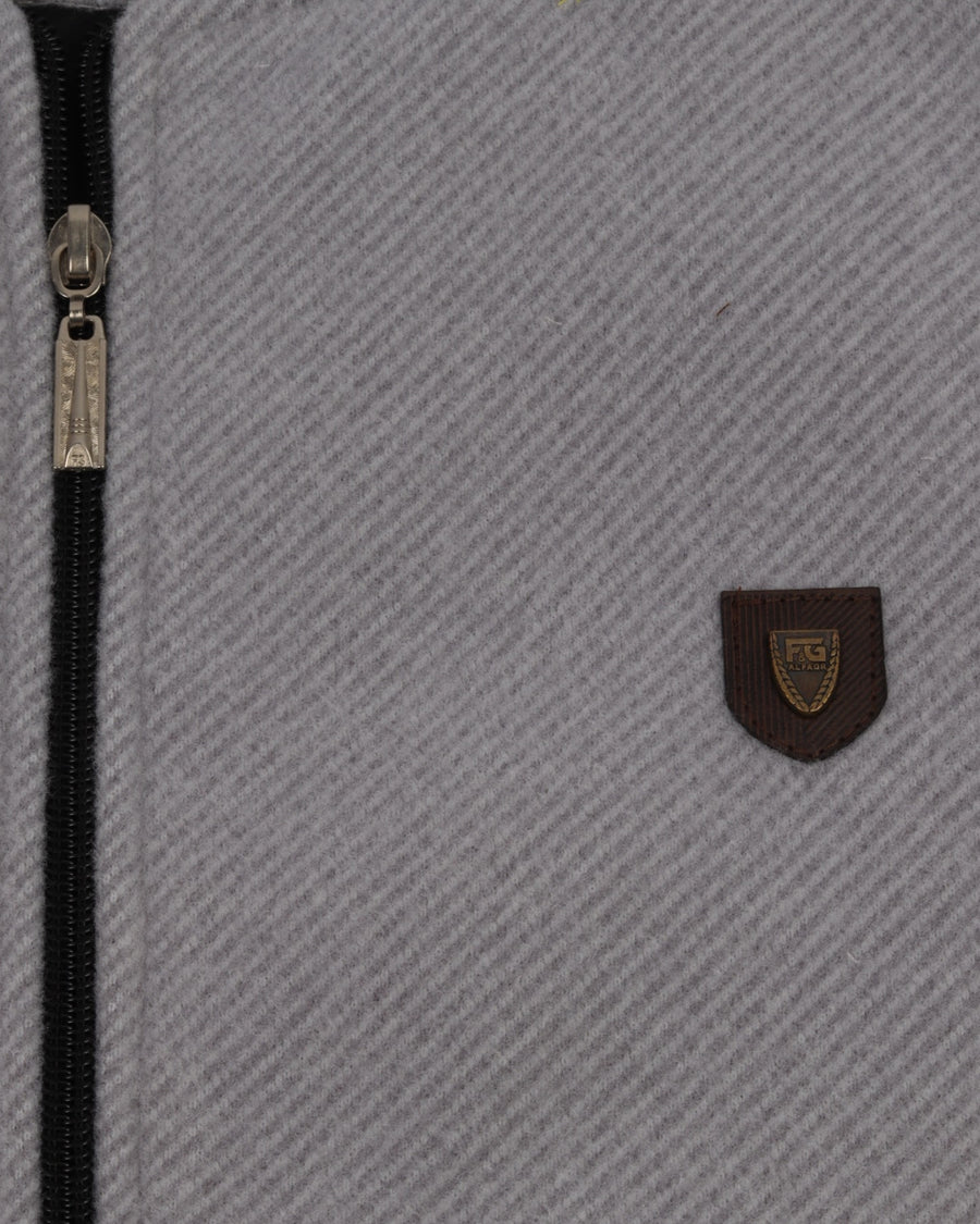 White Grey Wool Felt Jacket (جوخ)