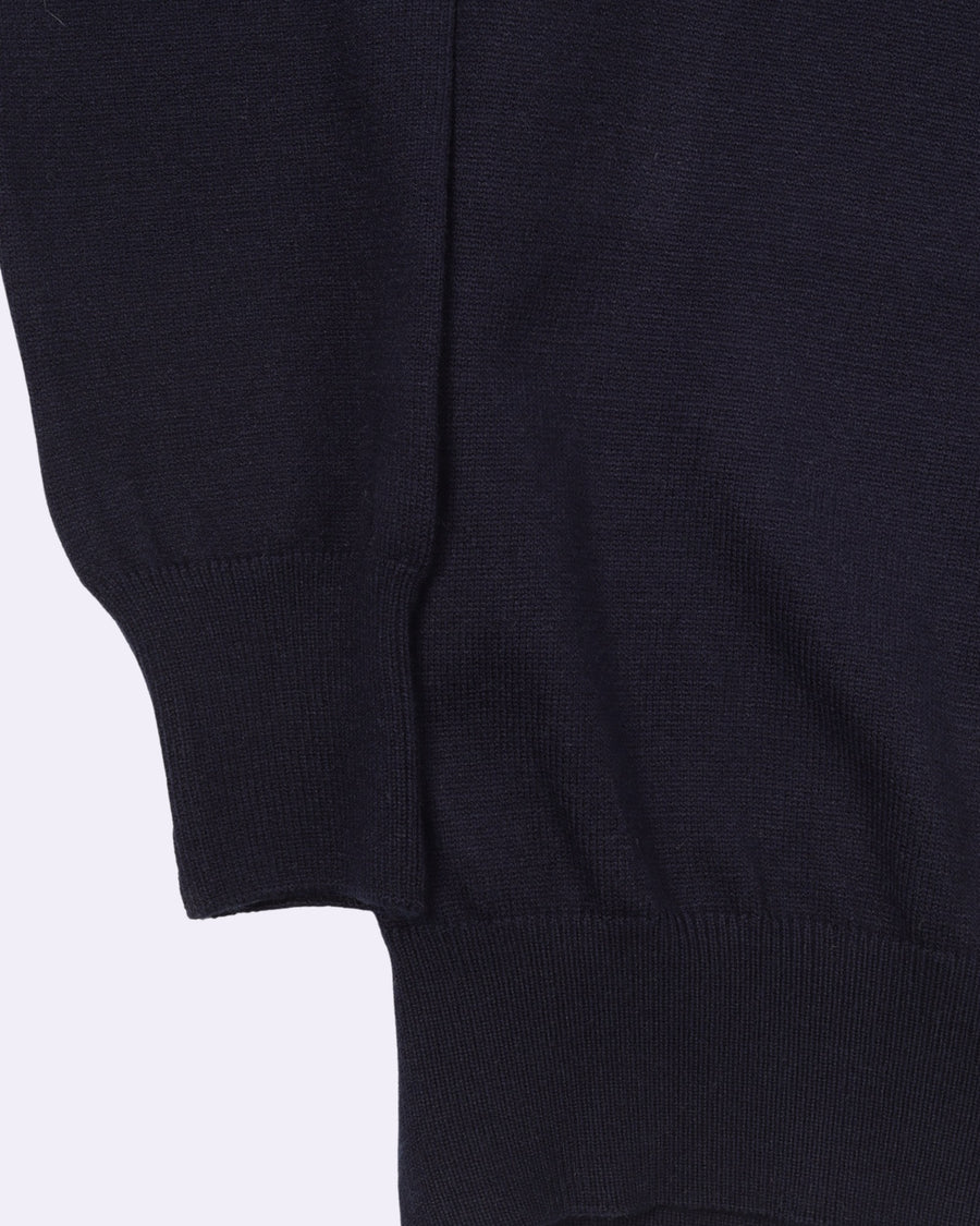 Navy Trico Pullover Half Zipper