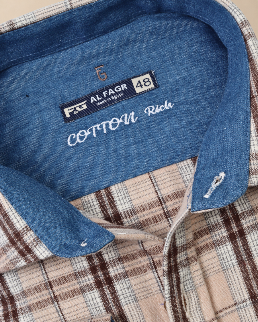 wool shirt cotton - BigSize