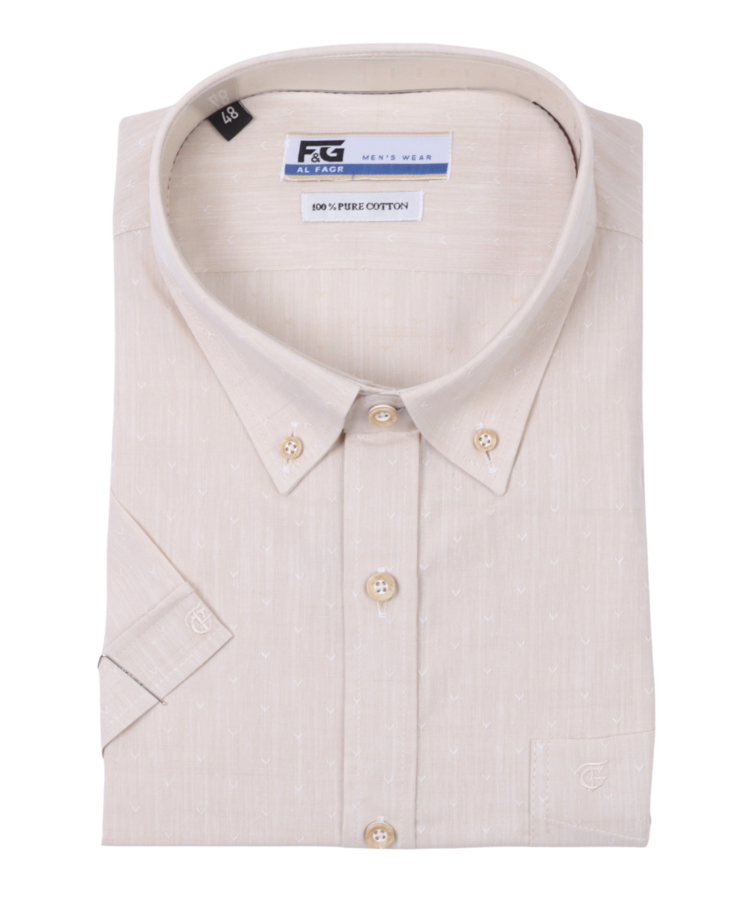 قميص نص كم قطن