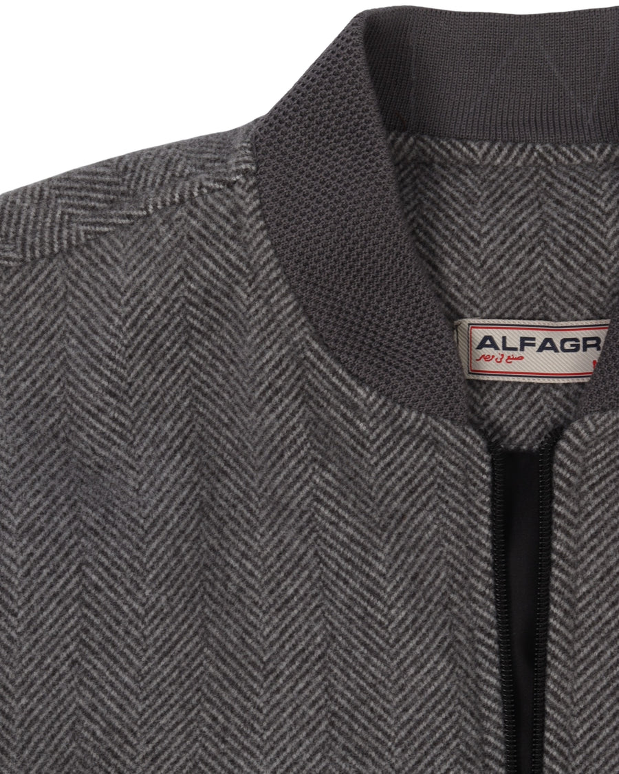 Dark Grey Wool Felt Jacket (جوخ)