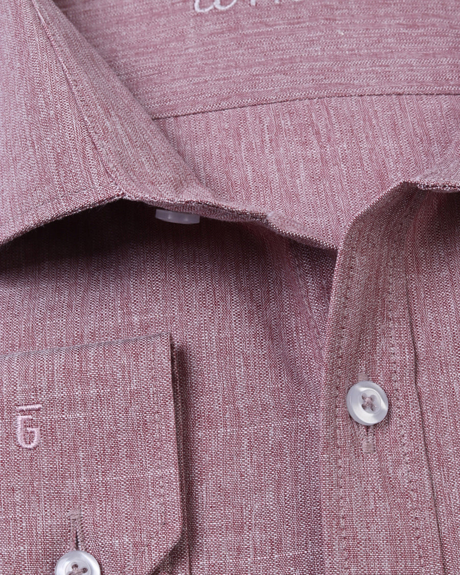Dusty Rose Textured Shirt – Big Size Fit