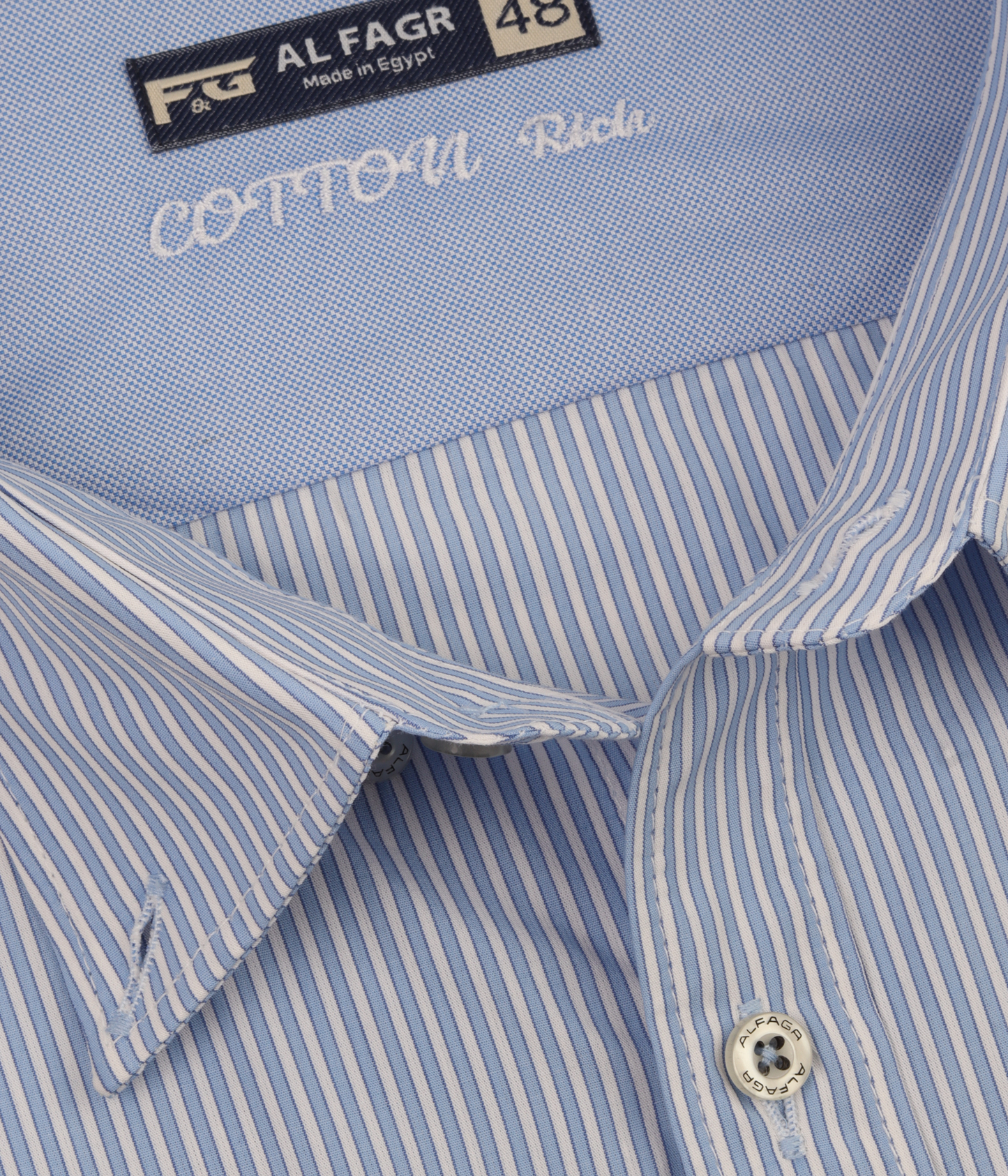 Classic Slim Stripe Cotton Shirt for Men - Big Size