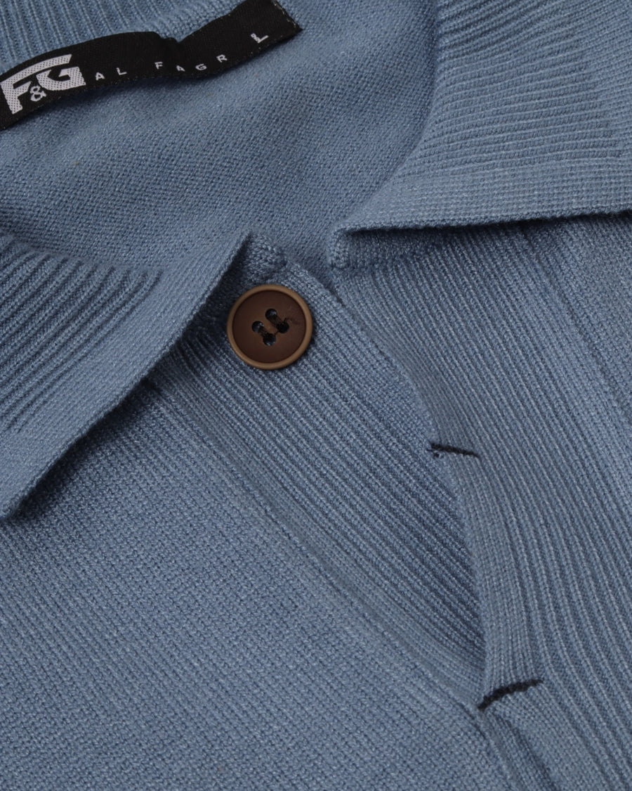 White Navy Polo Neck Trico