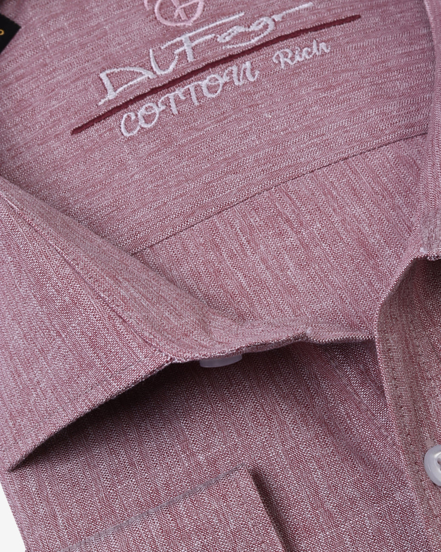 Dusty Rose Textured Shirt – Big Size Fit
