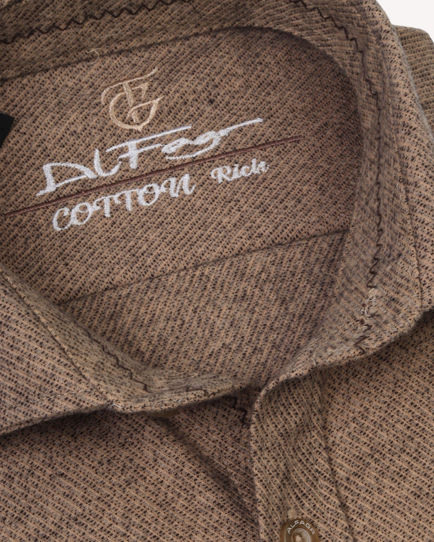 White Brwon Wool Shirt