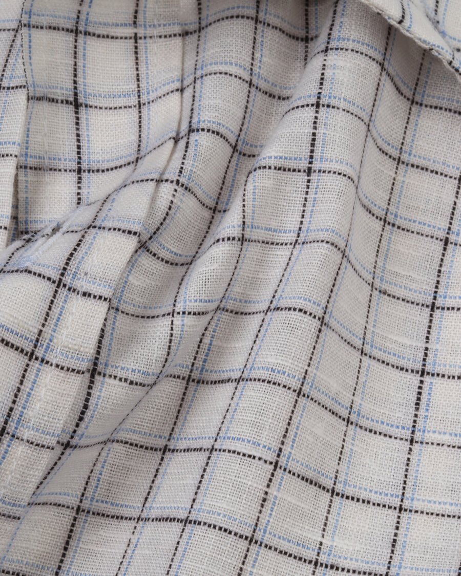 White Grey Pure Cotton Long Sleeve Shirt