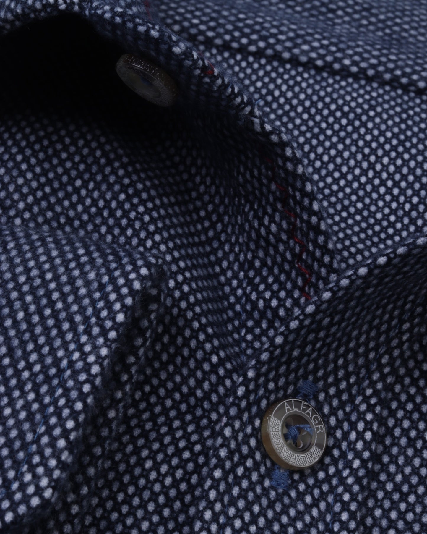 Dark Navy Wool Shirt - Big Size