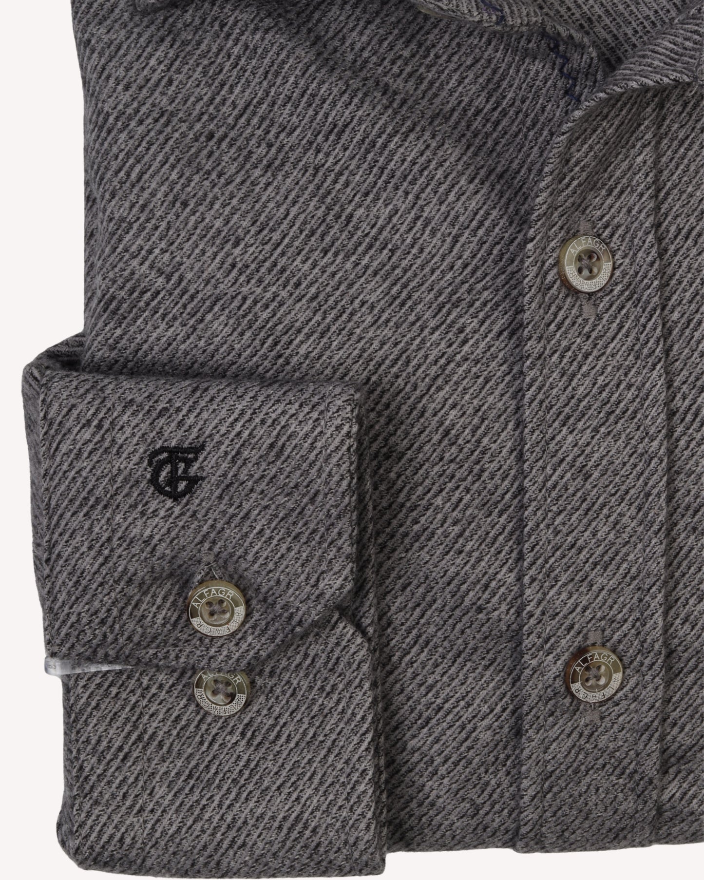 White Grey Wool Shirt