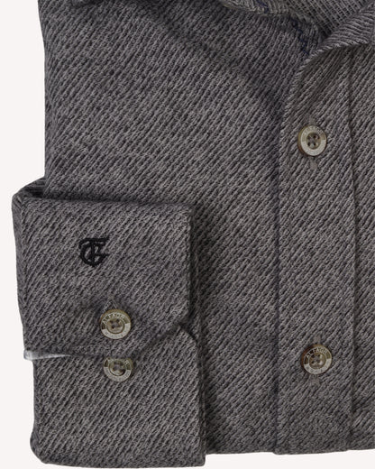 White Grey Wool Shirt