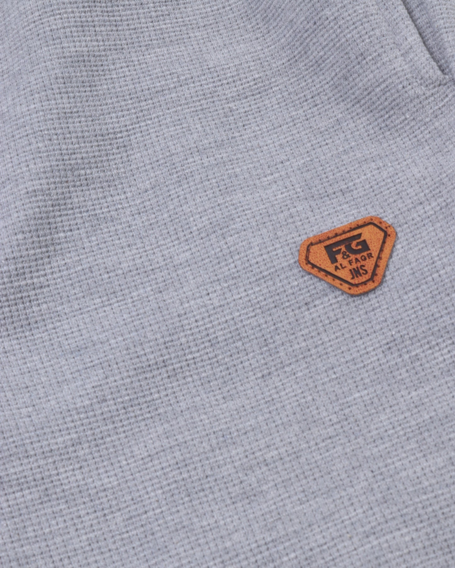 White Grey Waffle Relax Fit Pants