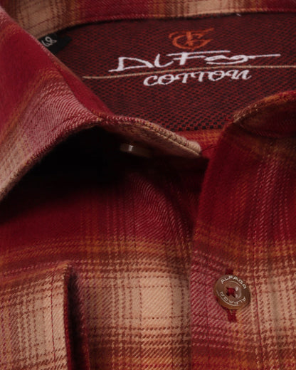 Red Wool Shirt - Big Size