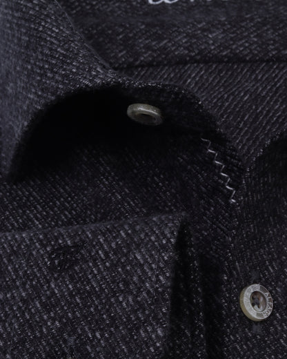 Dark Grey Wool Shirt - Big Size