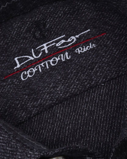 Dark Grey Wool Shirt - Big Size