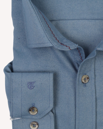 Baby Blue Wool Shirt - Big Size