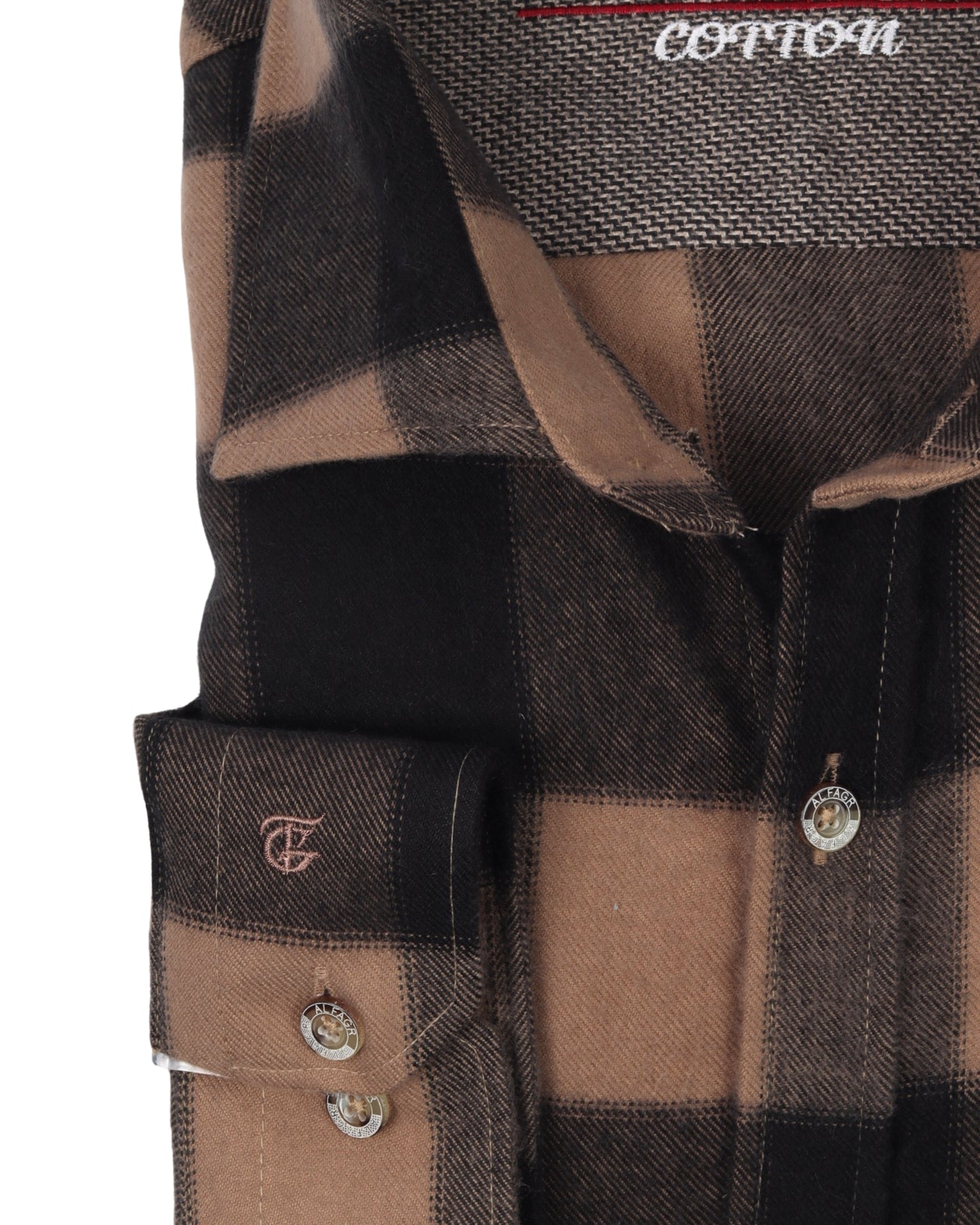 Brown Wool Shirt - Big Size