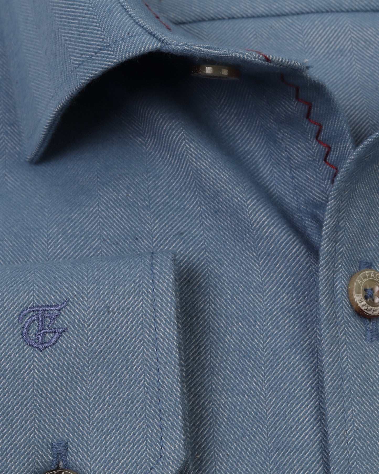 Baby Blue Wool Shirt - Big Size