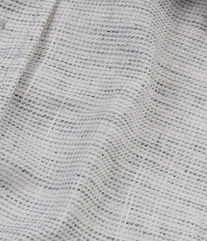 ALFAGR Signature 100% Cotton Light Silver Textured Half Sleeve Shirt