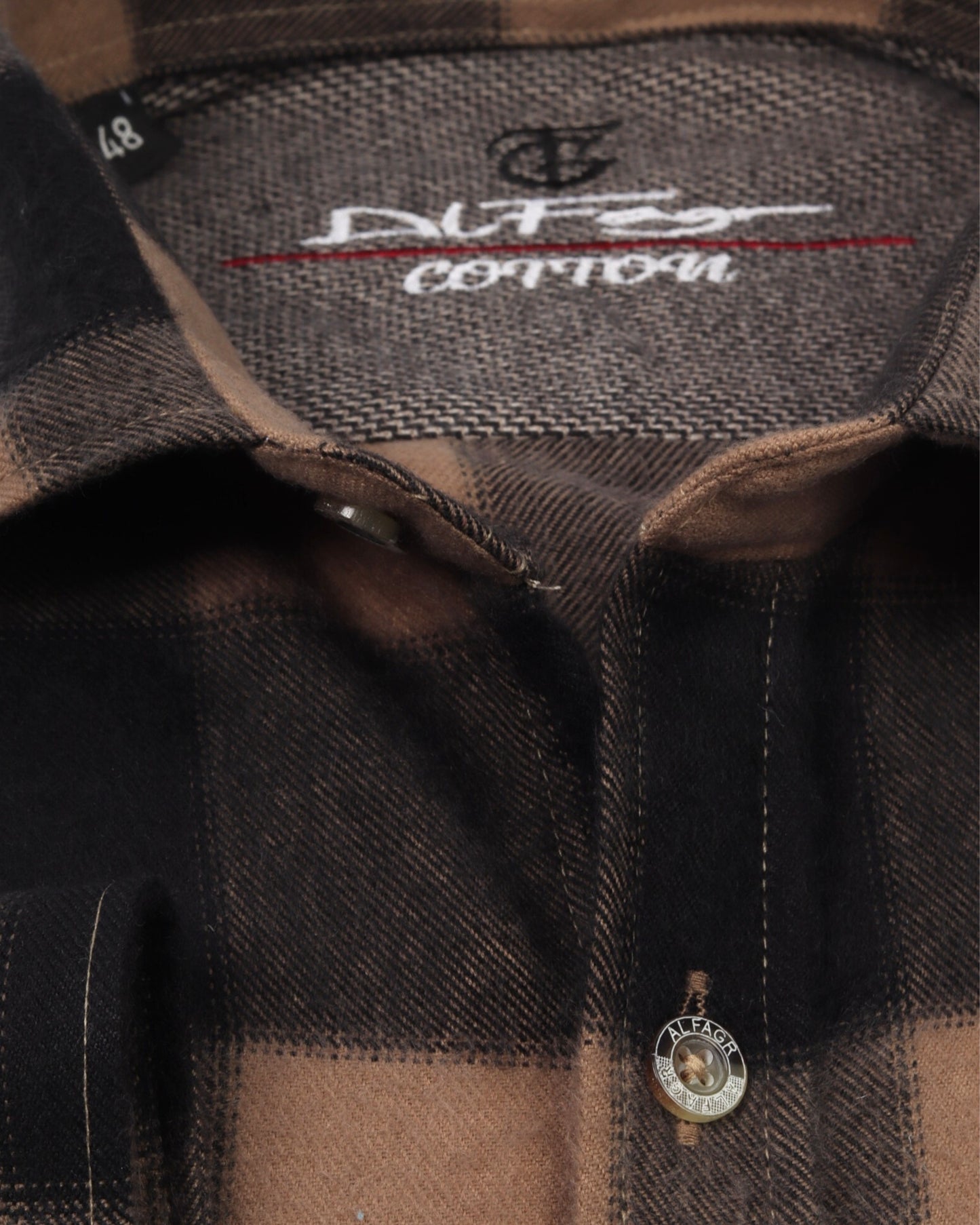 Brown Wool Shirt - Big Size
