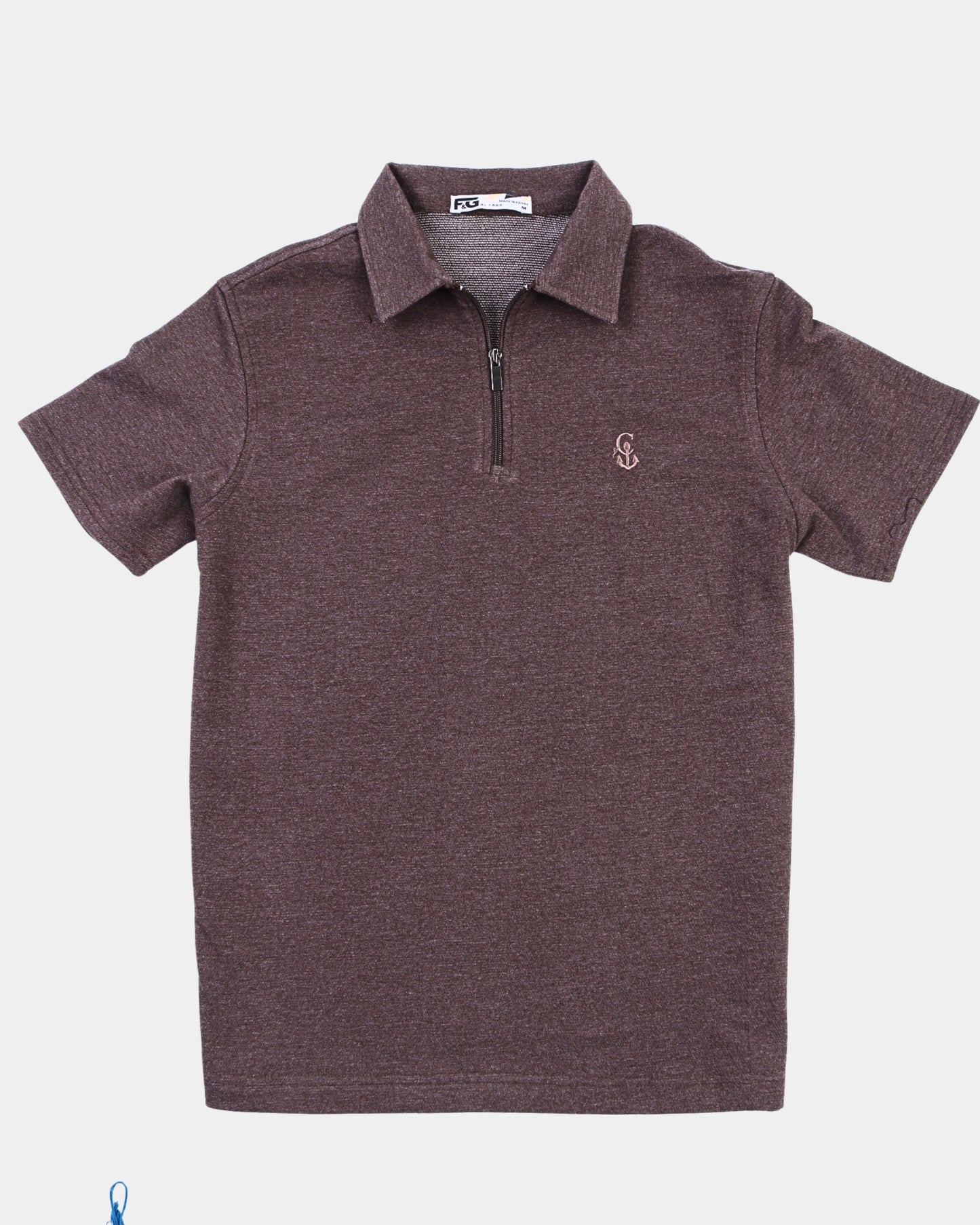 Premium beige Zipper Polo Shirt
