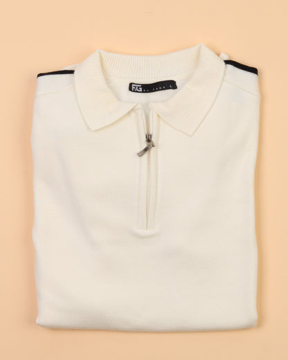 Creamy Polo Neck Trico