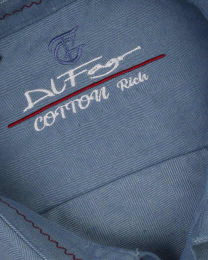 Baby Blue Wool Shirt - Big Size