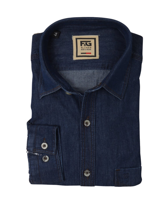 Nightfall Blue Washed Denim Shirt