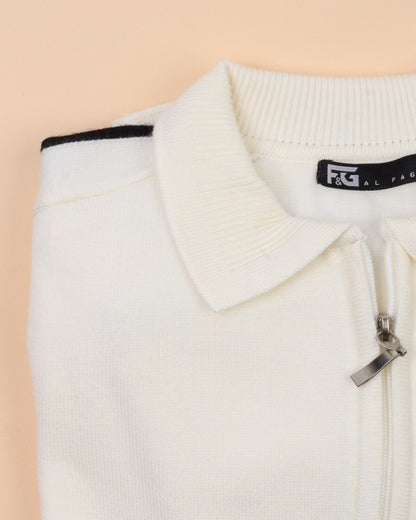 Creamy Polo Neck Trico
