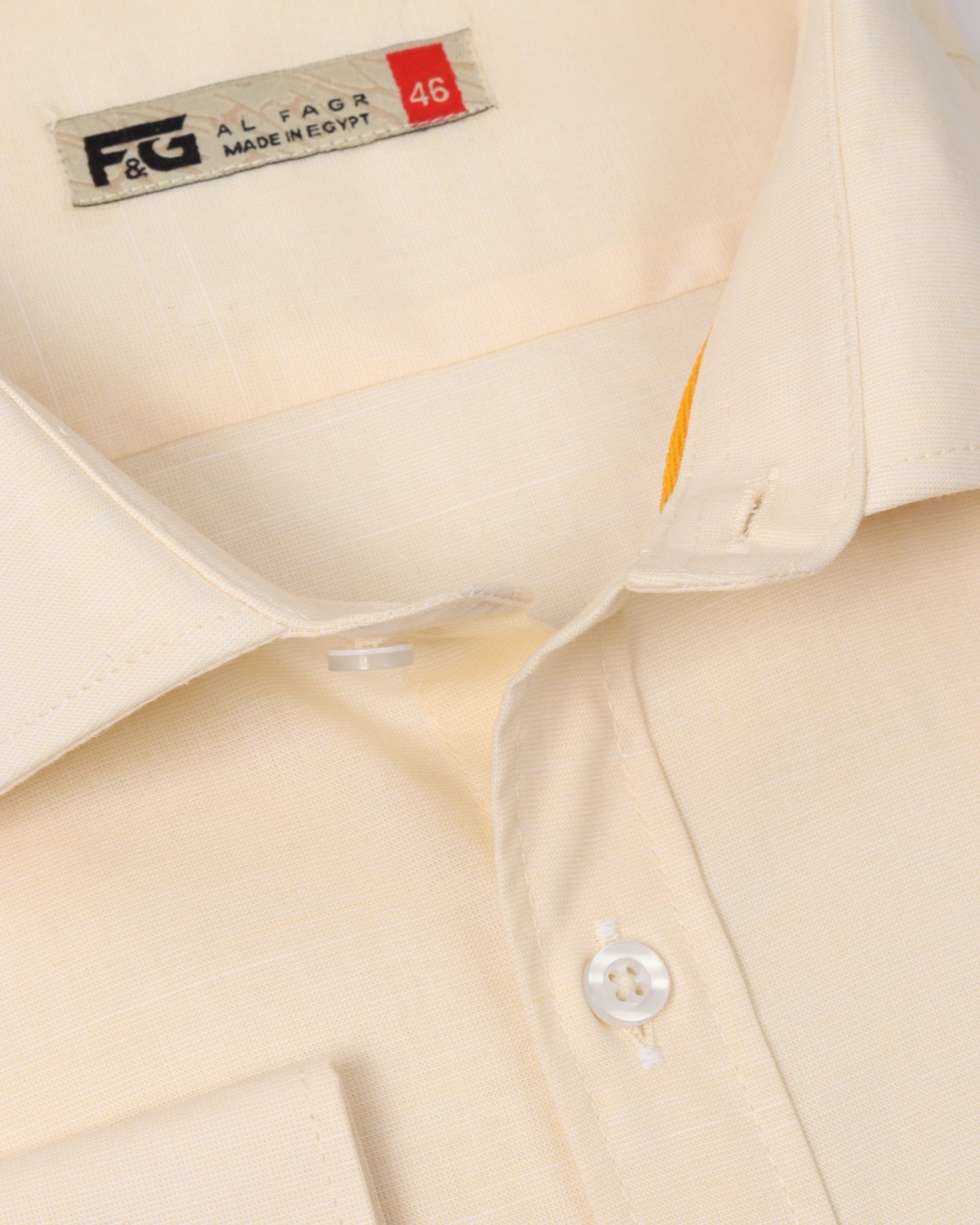 Yellow Pure cotton plain weave fabric