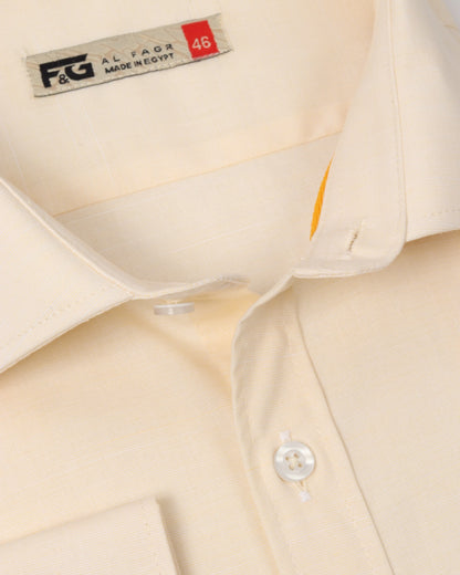 Yellow Pure cotton plain weave fabric