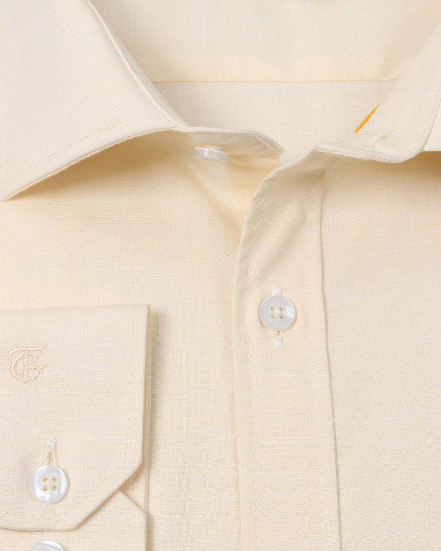 Yellow Pure cotton plain weave fabric