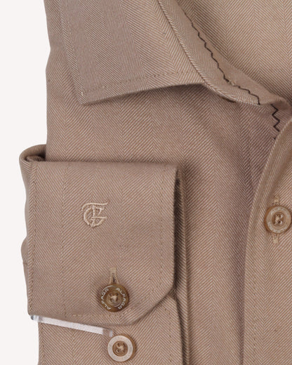 Creamy Wool Shirt - Big Size