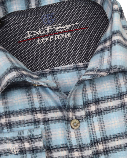 Baby Blue Wool Shirt - Big Size