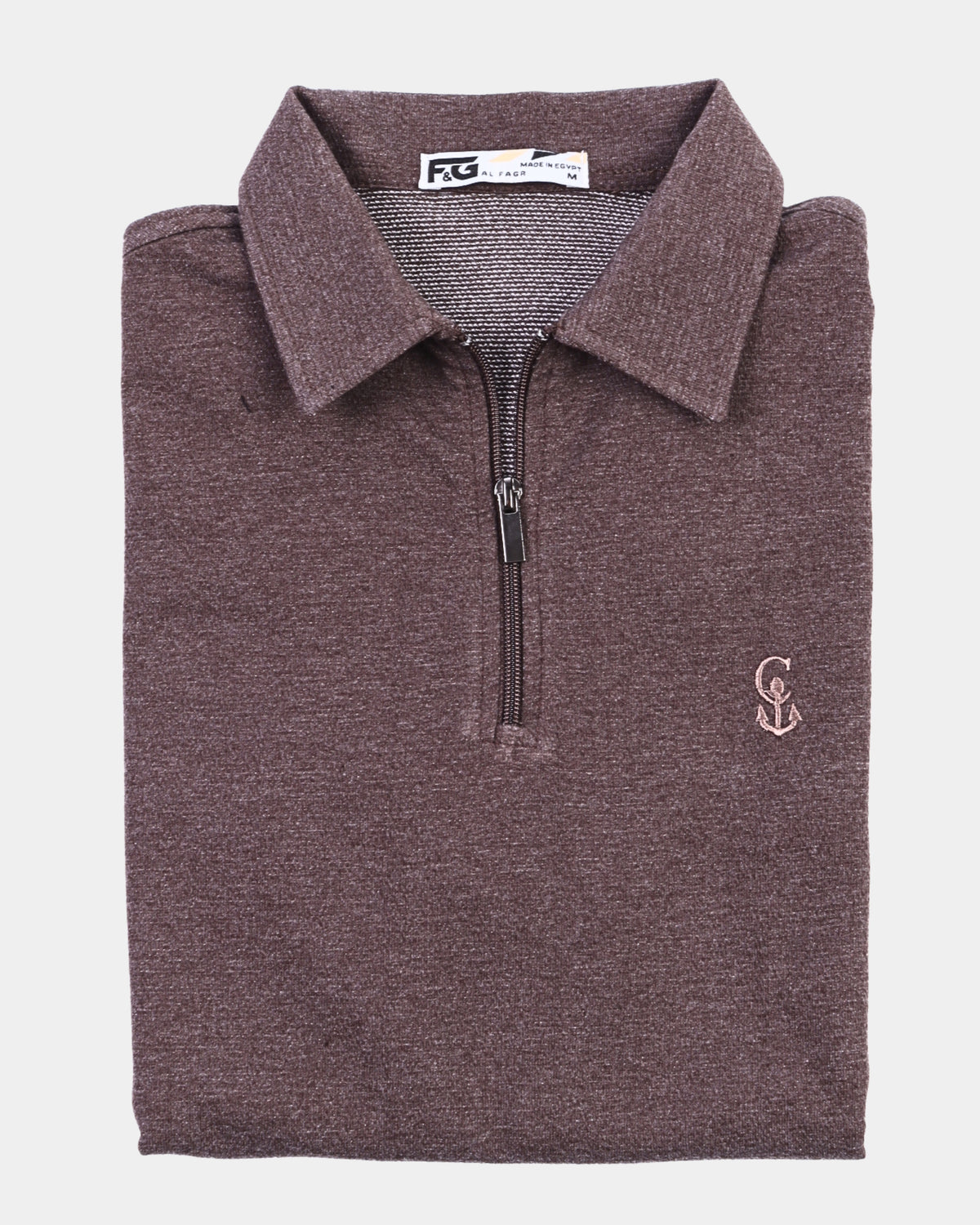 Premium beige Zipper Polo Shirt