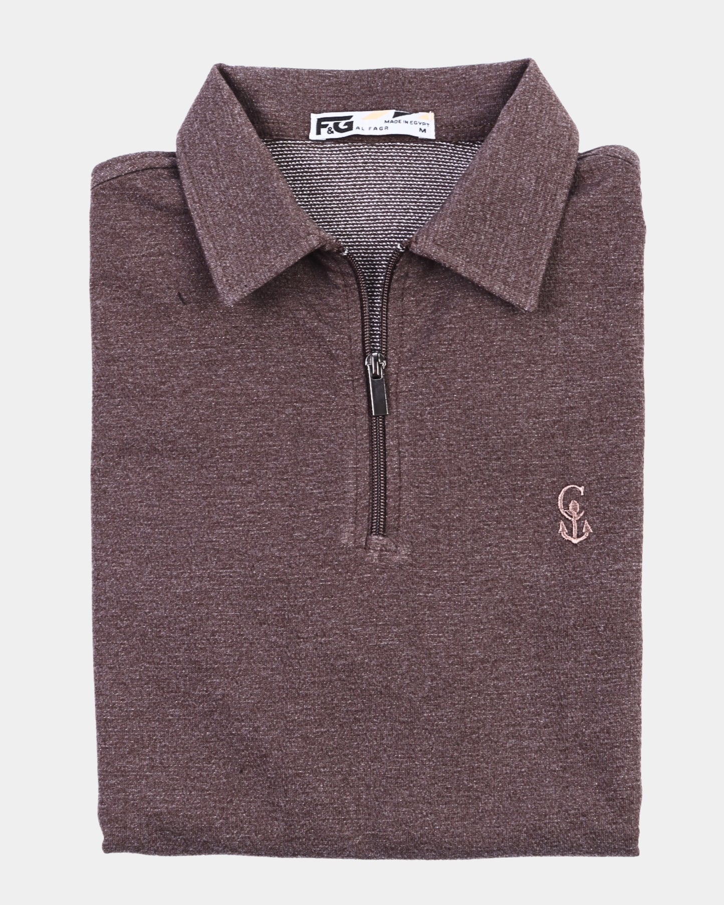 Premium beige Zipper Polo Shirt