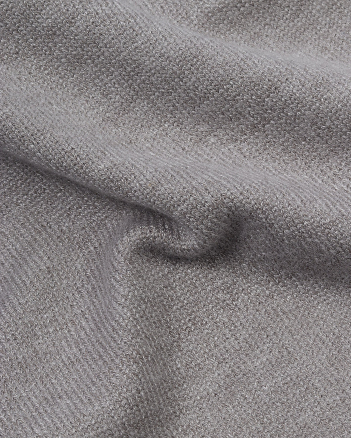 White Grey Trico Pullover Half Zipper