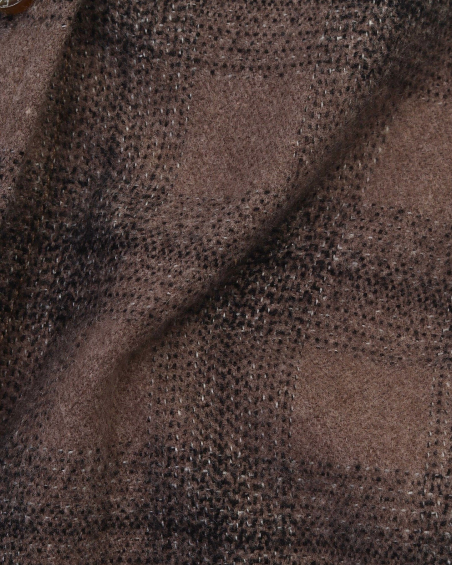 Taupe Brown Wool Shirt - Big Size