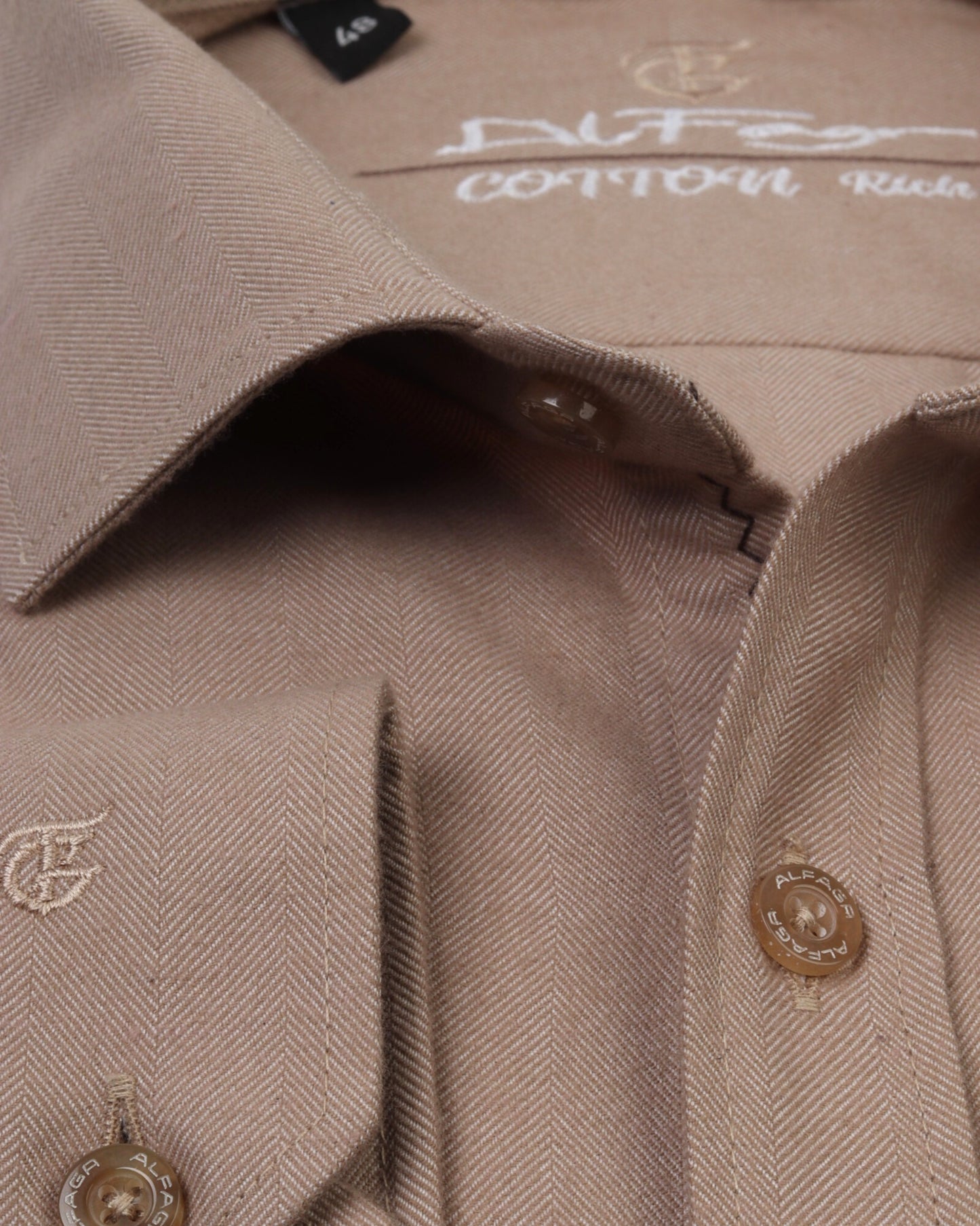 Creamy Wool Shirt - Big Size