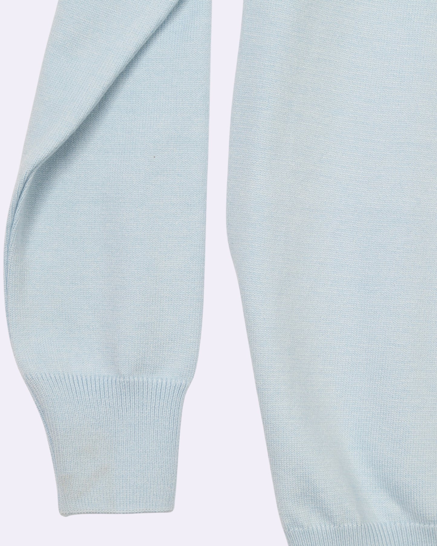 Baby Blue Trico Pullover Half Zipper