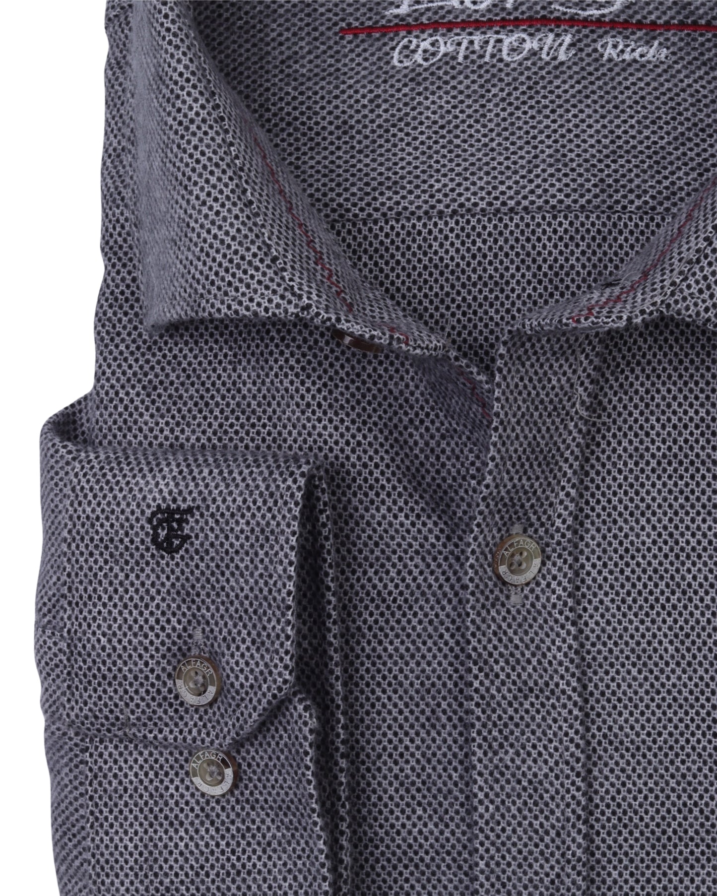 Grey  Wool Shirt - Big Size