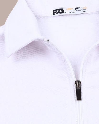 Premium beige Zipper Polo Shirt