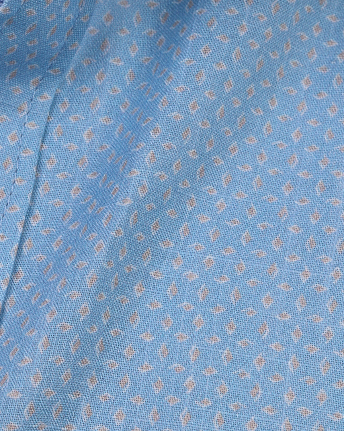 Sky Blue Mini Pattern Short Sleeve Shirt
