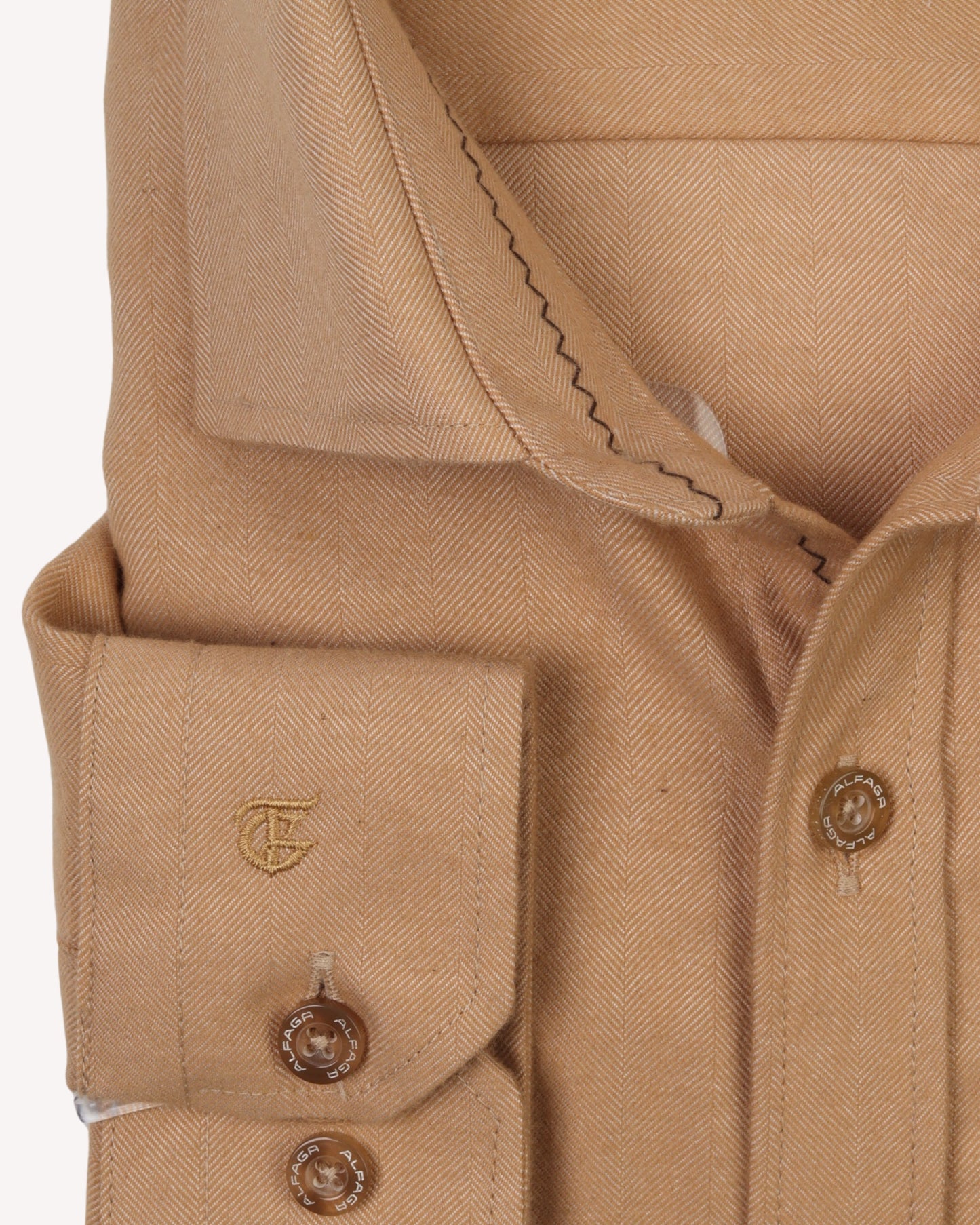 Beige Wool Shirt - Big Size