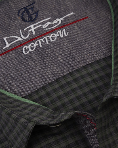 Dark Green Long Sleeve Shirt Pure Cotton - BigSize