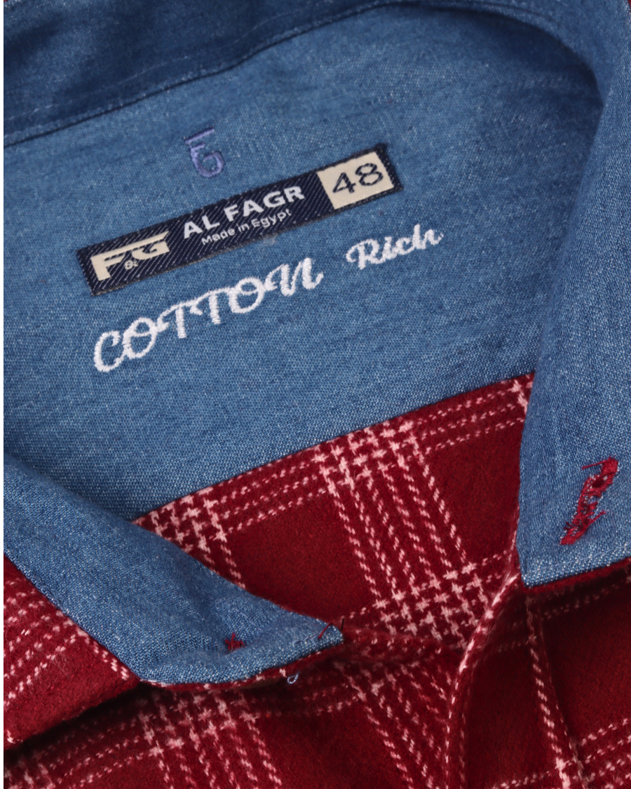wool shirt cotton - BigSize