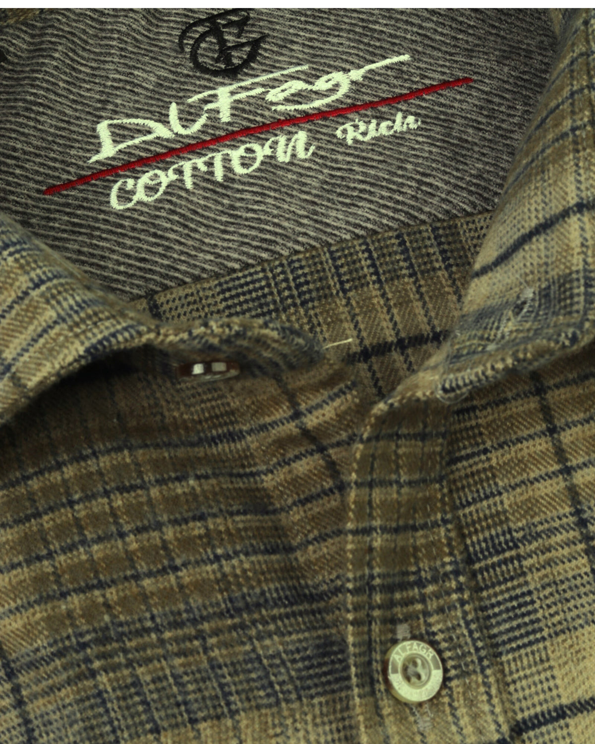 Olive Brown Wool Shirt - Big Size